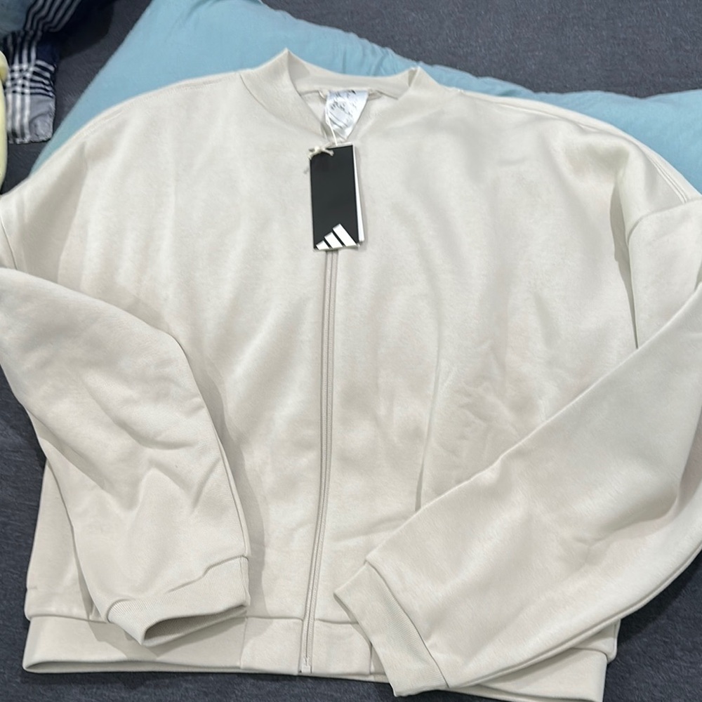 Adidas Off-White Zip-Up Jacket